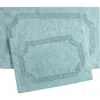 Laura Ashley Reversible Cotton Bath Rug In Aqua