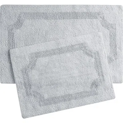 Laura Ashley Reversible Cotton Bath Rug In Gray