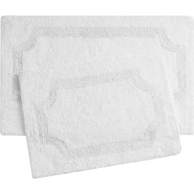 Laura Ashley Reversible Cotton Bath Rug In White