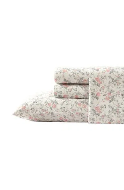 Laura Ashley Rosalie Cotton Flannel Sheet Set In Multi