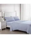 Laura Ashley Rosemarie Cotton 300tc Sateen Sheet Set In Blue