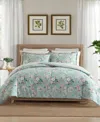 Laura Ashley Rosemoore Face Cotton 2-pc. Comforter Set, Twin In Green
