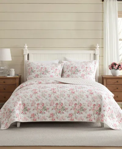 Laura Ashley Rosemoore Reversible 3-pc. Quilt Set, Full/queen In Multi
