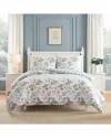 Laura Ashley Rosemoore Stripe Comforter Set In Blue