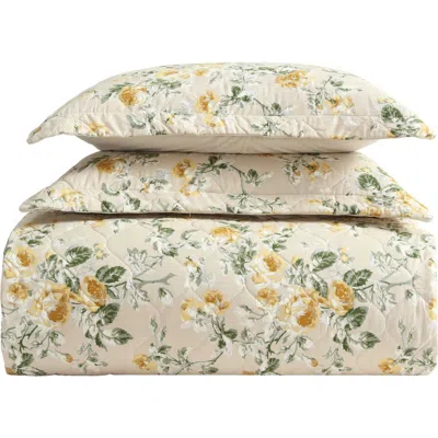 Laura Ashley Roses Quilt & Sham Set In Multi