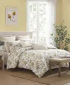 Laura Ashley Roses Sateen 2-pc. Duvet Cover Set, Twin In Gold,green