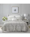 Laura Ashley Rowland Of Cotton Reversible Quilt Set In Grey