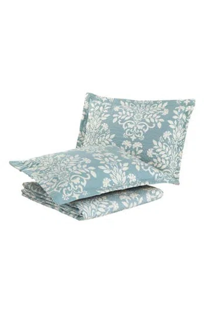 Laura Ashley Rowland Twin Quilt & Sham Set In Breeze Blue
