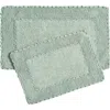 Laura Ashley Ruffle Cotton 2-piece Bath Mat Set
