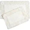 Laura Ashley Ruffle Cotton 2-piece Bath Mat Set