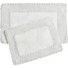 Laura Ashley Ruffle Cotton 2-piece Bath Mat Set