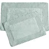 Laura Ashley Ruffle Cotton 2-piece Bath Mat Set