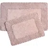 Laura Ashley Ruffle Cotton 2-piece Bath Mat Set In Pink