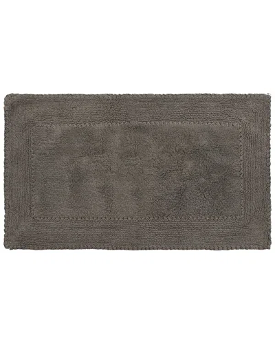 Laura Ashley Ruffle Cotton Bath Rug In Grey