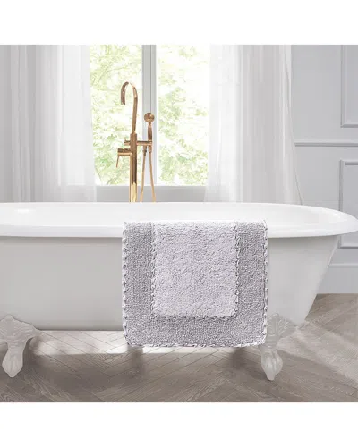 Laura Ashley Ruffle Cotton Bath Rug Set In Purple