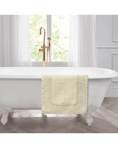 Laura Ashley Ruffle Cotton Bath Rug Set In Yellow