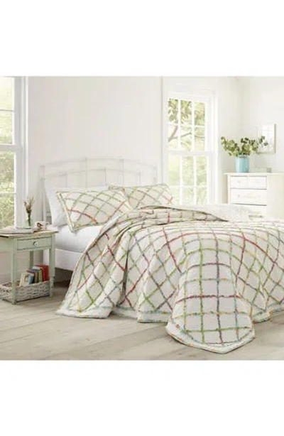 Laura Ashley Ruffle Garden Quilt & Sham Set In Cream Multi
