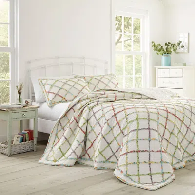 Laura Ashley Ruffle Garden Twin Quilt & Sham Set In Multi