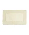 Laura Ashley Ruffled Cotton Bath Rug, 20" X 34" In Yellow