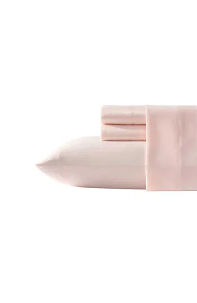 Laura Ashley Satin Bliss Solid Sheet Set In Pink