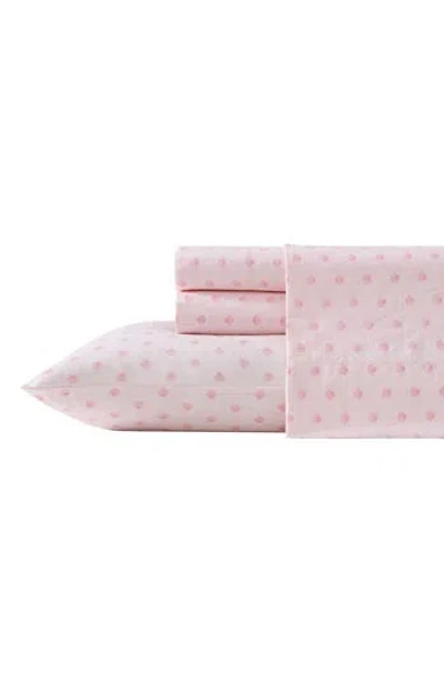 LAURA ASHLEY LAURA ASHLEY SCALLOP DOLLOP 3-PIECE COTTON SHEET SET