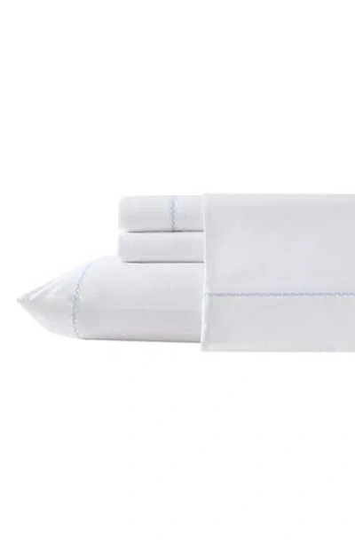 Laura Ashley Scallop Embroidered 4-piece Sheet Set In Pastel Blue