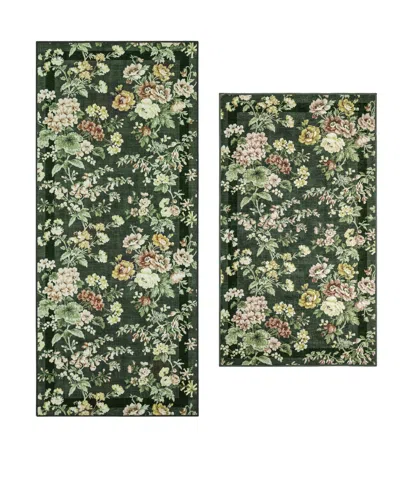 Laura Ashley Serene Dream Floral 2-piece Rug Set In Green