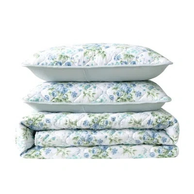 Laura Ashley Serene Floral Reversible Quilt Set In Multi