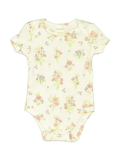 Pre-owned Laura Ashley Babies' Short Sleeve Onesie In Ivory