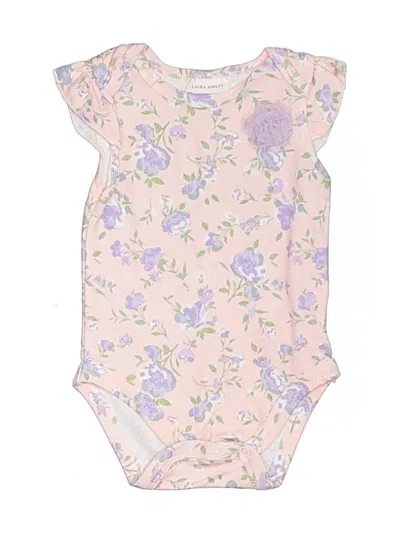 Pre-owned Laura Ashley Babies' Short Sleeve Onesie In Purple