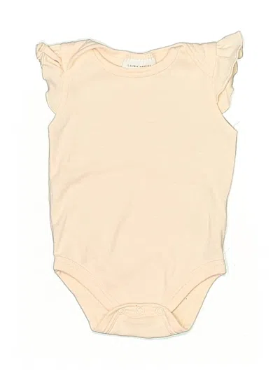Pre-owned Laura Ashley Babies' Short Sleeve Onesie In White