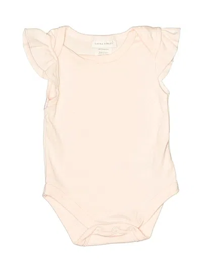 Pre-owned Laura Ashley Babies' Short Sleeve Onesie In White