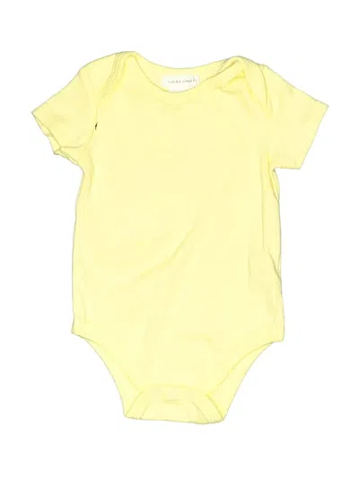 Pre-owned Laura Ashley Babies' Short Sleeve Onesie In Yellow
