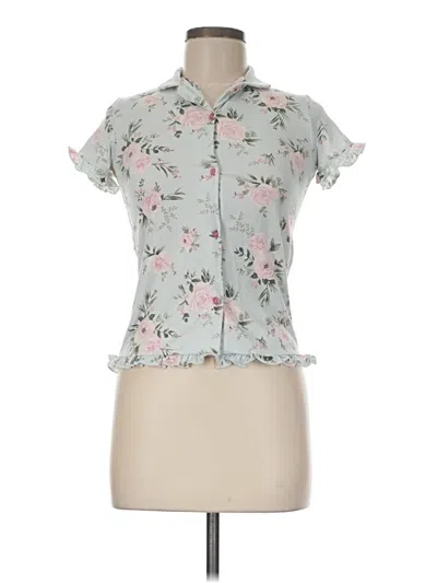 Pre-owned Laura Ashley Short Sleeve T-shirt In Gray