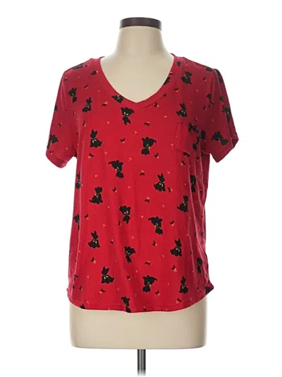Pre-owned Laura Ashley Short Sleeve T-shirt In Red