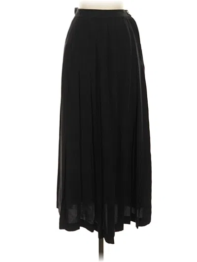 Pre-owned Laura Ashley Silk Skirt In Black