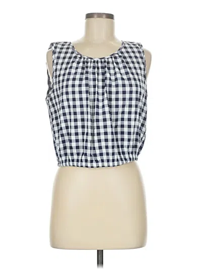 Pre-owned Laura Ashley Sleeveless Blouse In Blue