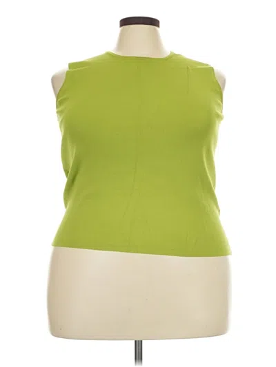 Pre-owned Laura Ashley Sleeveless Blouse In Green