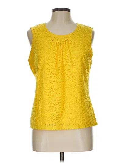 Pre-owned Laura Ashley Sleeveless Blouse In Yellow