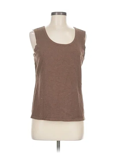 Pre-owned Laura Ashley Sleeveless T-shirt In Brown