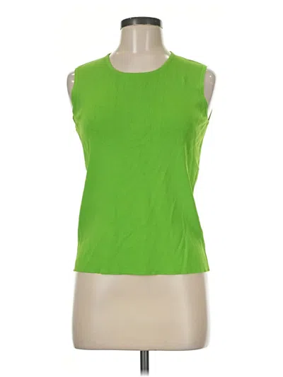 Laura Ashley Sleeveless Top Green Boatneck Tops
