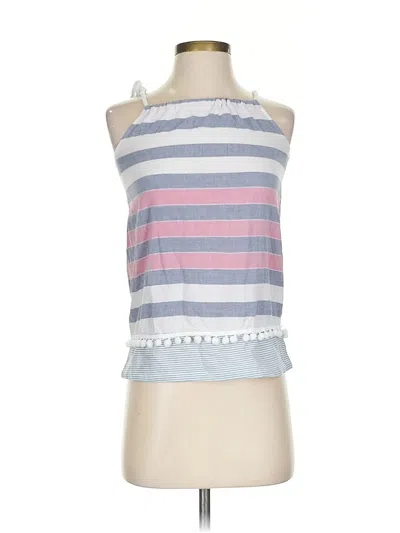 Pre-owned Laura Ashley Sleeveless Top Red Halter Neckline Tops