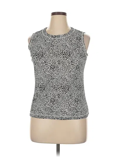 Pre-owned Laura Ashley Sleeveless Top Silver Tops