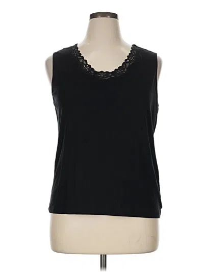 Pre-owned Laura Ashley Sleeveless T-shirt In Black
