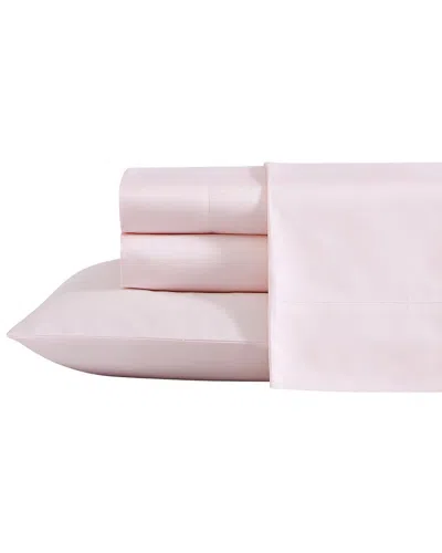 Laura Ashley Solid Cotton Blend 800 Thread Count Sheet Set In Pink