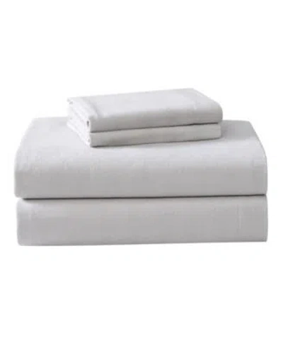 Laura Ashley Solid Cotton Flannel Sheet Sets In White