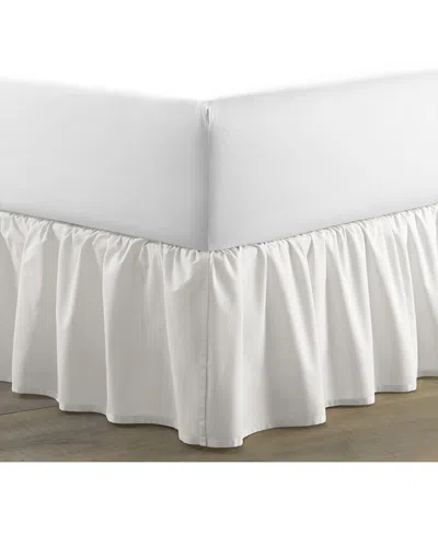 Laura Ashley Solid Of Cotton Ruffled Bedskirt In White