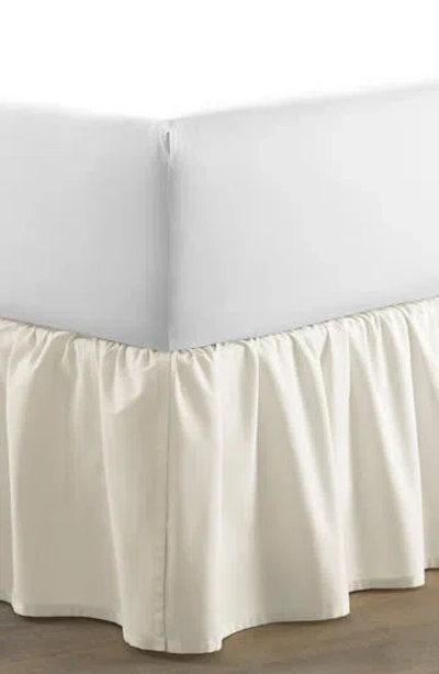 Laura Ashley Solid Ruffled Cotton Bedskirt, Twin In Beige