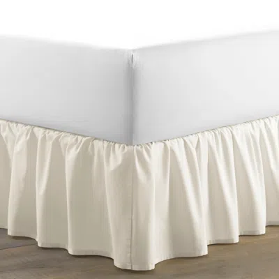 LAURA ASHLEY SOLID RUFFLED COTTON BEDSKIRT, TWIN