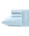 Laura Ashley Solid Satin Bliss 4-pc. Sheet Set, Full In Blue